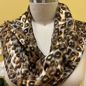 Animal print silk scarf